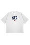 Unisex Women's Men's Syc American Flag Printed Front Oversized Thick Fabric Relaxed Fit Cotton T-Shirt - 3