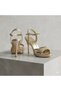(Erbay) Women's Single Band Heeled Shoes Gold - 3