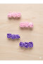 Rose Detailed Girls' Buckle 4 Pieces 2 Sets