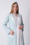 Maternity Nightgown and Dressing Gown Set with Lace Collar and Buttons, Breastfeeding Cotton Viscose Set of 2 - 3