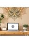 Large Mandala Floral Wall Stickers Wall Decals Peel and Stick Wall Art Decor Removable PVC Decal for