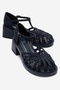 Nolana Navy Blue Suede Women's Thick Heeled Sandals
