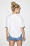 Women's White 100% Cotton Crew Neck Papaya Printed Oversize T-Shirt Öt261006 60286080 - 5