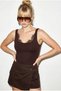 Women's Bitter Brown Lace Detailed Strappy Stylish Blouse 1081 60286071 - 3