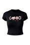 Women's Cotton Good Every Day Printed Casual Crop Top - 4