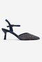 Vi̇lka Navy Blue Satin Stone Women's Pointed Toe Thin Heeled Evening Dress Shoes - 4