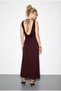 Women's Plum Accessory Detailed Strappy Back-Tie Satin Long Dress 0994 60286074 - 4