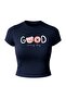 Women's Cotton Good Every Day Printed Casual Crop Top - 5