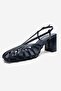 Wilda Navy Blue Women's Thick Heeled Shoes - 6