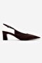 Hilda Brown Matte Toe Women's Block Heeled Shoes - 4