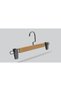 Wooden (Black Nickel Hook) Clothes Hangers for Pants, Skirts, Natural Color, 12 Pieces - 4