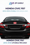 Honda Civic Fb7 2012-2016 Compatible Red Rear Trunk Logo Original Look - 5