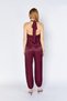 Women's Mürdüm 9087 Satin Suit with Collar Tie and Gold Buckle Shalwar Trousers - 8