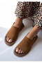 Premium Women's Tan Suede Flexible Back Strap Non-Slip Lightweight Sole Daily Comfort Sandals