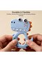 Dinosaur Silicone Teether BPA-Free Food Grade Easy Grip Chew Toy for Soothing Gums, Teething Toy - 5