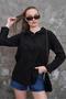 Women's Black Scallop Embroidered Shirt Pc2173 - 3