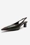 Hilda Green Print Matte Toe Women's Block Heeled Shoes - 6