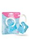 Silicone Teether BPA-Free Food Grade Easy Grip Teething Toy 6-12 Months (White Blue)