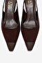 Hilda Brown Matte Toe Women's Block Heeled Shoes - 2