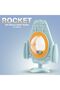 Rocket Silicone Teether BPA-Free Food Grade Chew Rattle Toy, Easy Grip Teething Toy - 2