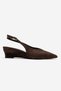 Rosella Brown Suede Mini Wedge Women's Heeled Shoes - 4