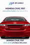 Honda Civic Fb7 2012-2016 Compatible Red Rear Trunk Logo Original Look - 2