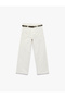 Cotton Pocketed Loose Fit Wide Leg Denim Trousers - 3