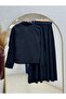 Tünay Cross Zipper Skirt Suit-Gs3881 Black - 9