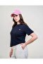 Nakışlı Basic Tshirt- Lacivert Ekru Nakış - 5