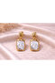 Irregular Looking Gold Detailed Zara Model Earrings with Pearls