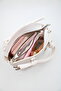 Women's White Knot Handle Bag with Ring Detail, Internal Pocket and Zipper Closure for Hand, Arm and Shoulder Use - 4