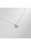 Women's Silver Color Zircon Stone Moon Star Necklace - 6