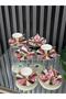 Purple Minaj Porcelain Hand-Painted 6-Piece Cup Set - 3