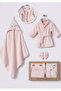 100% Cotton Baby Bathrobe Set – Hooded Towel, Bathrobe and Booties – Newborn Gift Set (0-2 Years) - 4