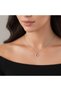 Women's Silver Color Zircon Stone Moon Star Necklace