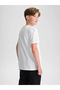 Unisex Kids' Ataturk and Crescent Star Printed Cotton White T-Shirt - School Event and Holiday Special - 2