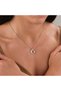 Women's Silver Color Zircon Stone Moon Star Necklace - 5