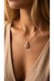316 L Steel Necklace, Anti-Tarnish, Anti-Allergic, with Zirconium Figure (2 Years Importer Guarantee)