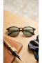 Unisex Women's Men's Uv400 Protected Oval Round Sunglasses with Frame, Case and Cleaning Cloth as a Gift - 6