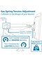 Single Monitor Arm Desk Mount with Gas Spring – Height Adjustable Stand for 13–34″ Screens - 5