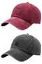 Unisex Vintage 100% Cotton Adjustable Baseball Cap Hat Set of 2