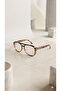 Leopard Drop Pilot Bone Transparent Women Men Unisex Blue Light Protection Screen Goggles Glasses - 5
