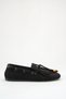 Women's Beaded and Tassel Detailed Ballerinas in Black Suede - 6
