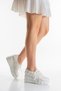 Women's Wedge Heeled Pearl Embellished Very Stylish Evening Dress Shoes - 3