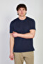 Men's Crew Neck Regular Fit T-Shirt - Indigo - 2