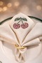 6-Pack of Cherry Elegance Stone-Patterned Napkins 34X34 cm – Promise and Engagement Table Napkins, Event Table Napkins, Dowry Napkins - 3