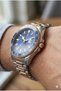 Double Color Men's Wristwatch |   43.5 mm Steel Case, Steel Band, Navy Blue Dial - 2