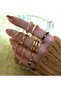 10-Piece Gold Color Fashion Ring Set for Women Trendy Mixed Designs