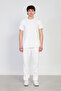 Men's ribbed crew neck t-shirt - white - 4