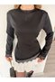 Satin Lace-Up Detailed Blouse - 2